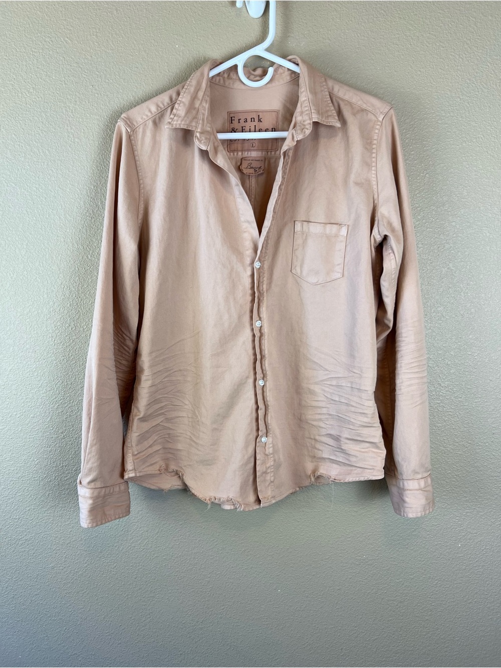 frank & eileen barry shirt apricot - Picture 3 of 12